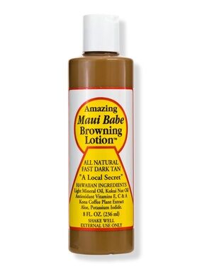 Maui Babe Browning Lotion 8oz Natural Hawaiian Tan Accelerator Suntan Lotion